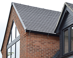 A clean, stylish roof on an extension.